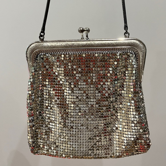 Vintage West Germany Glomesh Silver Chain Mail Purse Bag Metal Kitch Party Retro - Picture 4 of 5